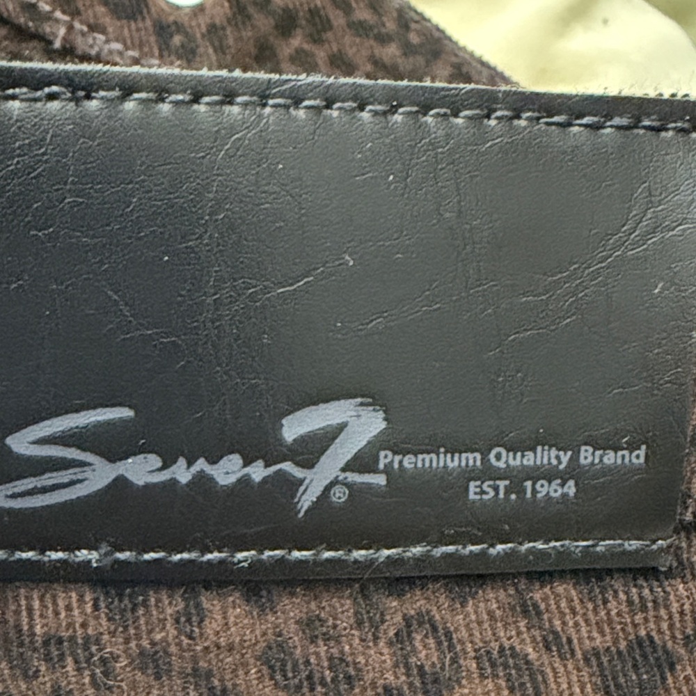 Seven7 Black Printed Corduroy Pants - Picture 5 of 11